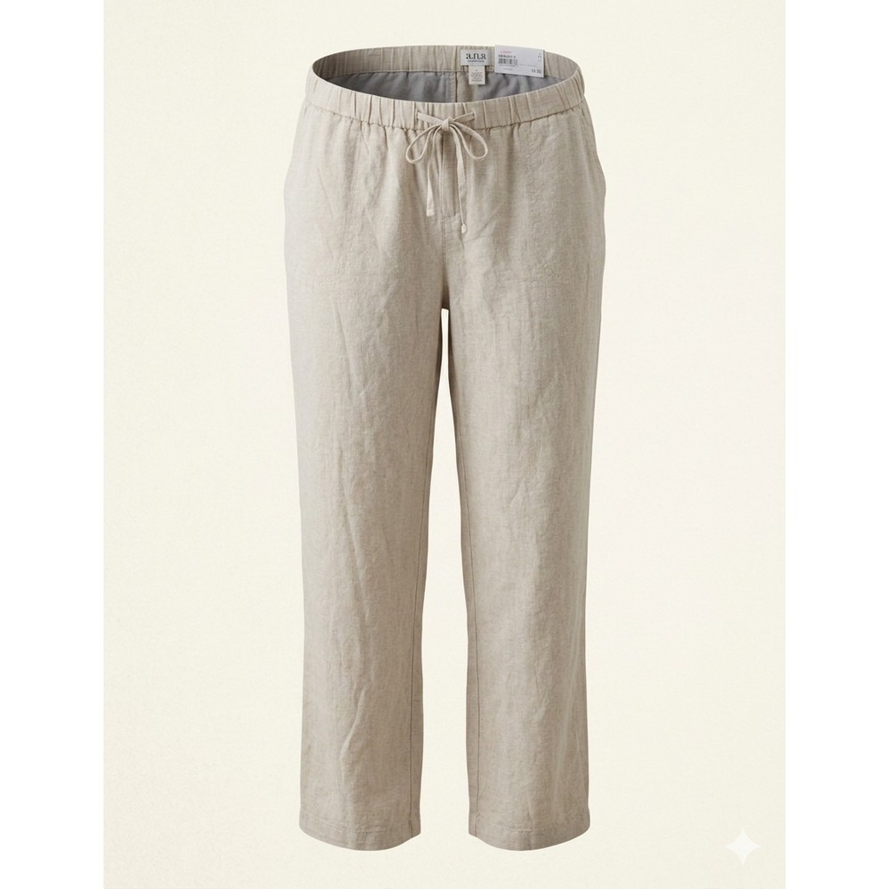 Liz Claiborne Women's Sand Color Linen & Cotton Casual Wide Pants. NWT. Size 0X